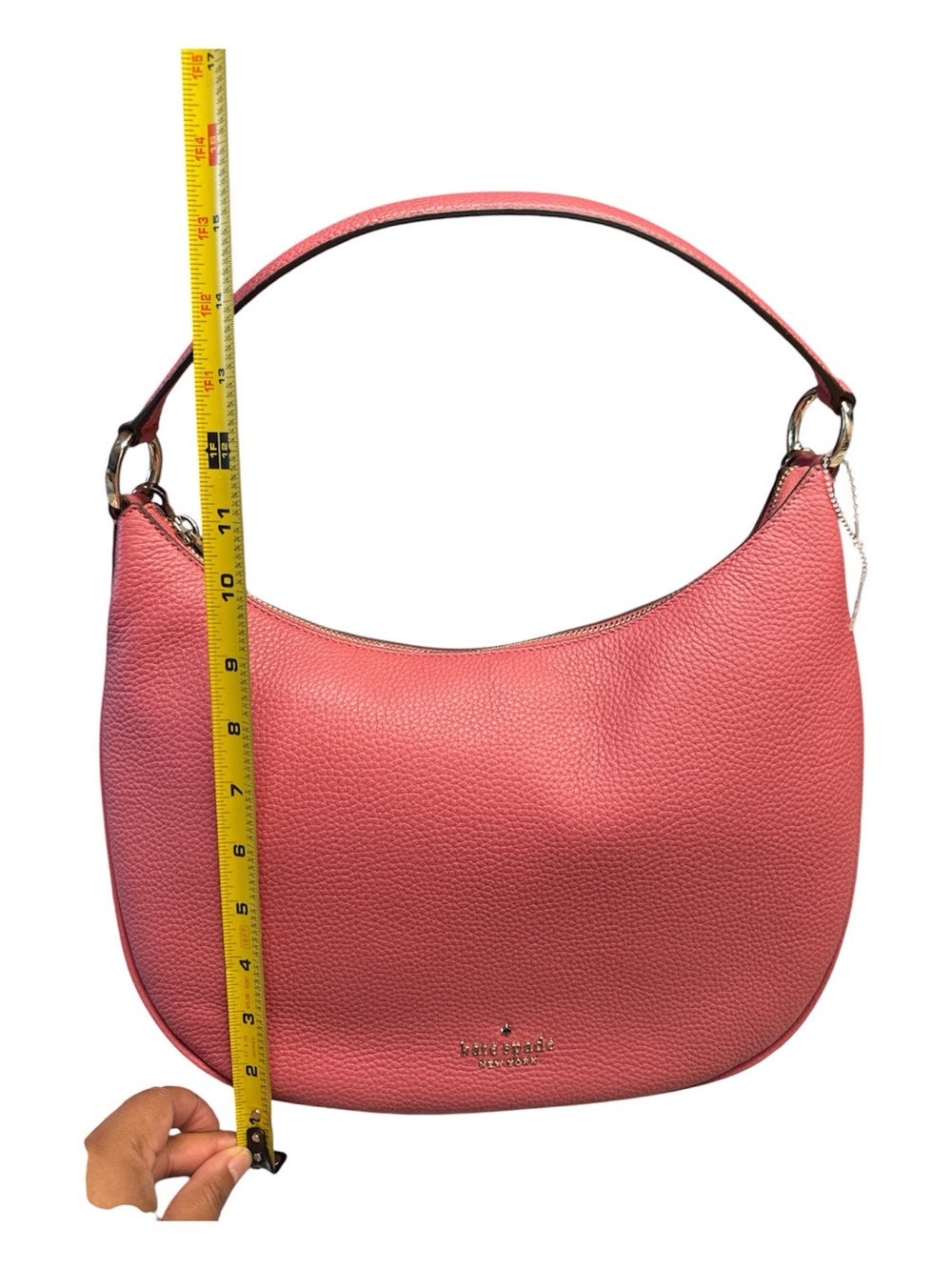 NWOT Kate Spade NY Coral Pink Weston Pebbled Leather Shoulder/ Crossbody Bag - Picture 4 of 8